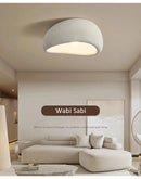 Nordic Wabi Sabi LED Ceiling Lamps Minimalist Cream Style Living Room Bedroom Ceiling Light 45/52/60/70cm Home Decor Chandeliers