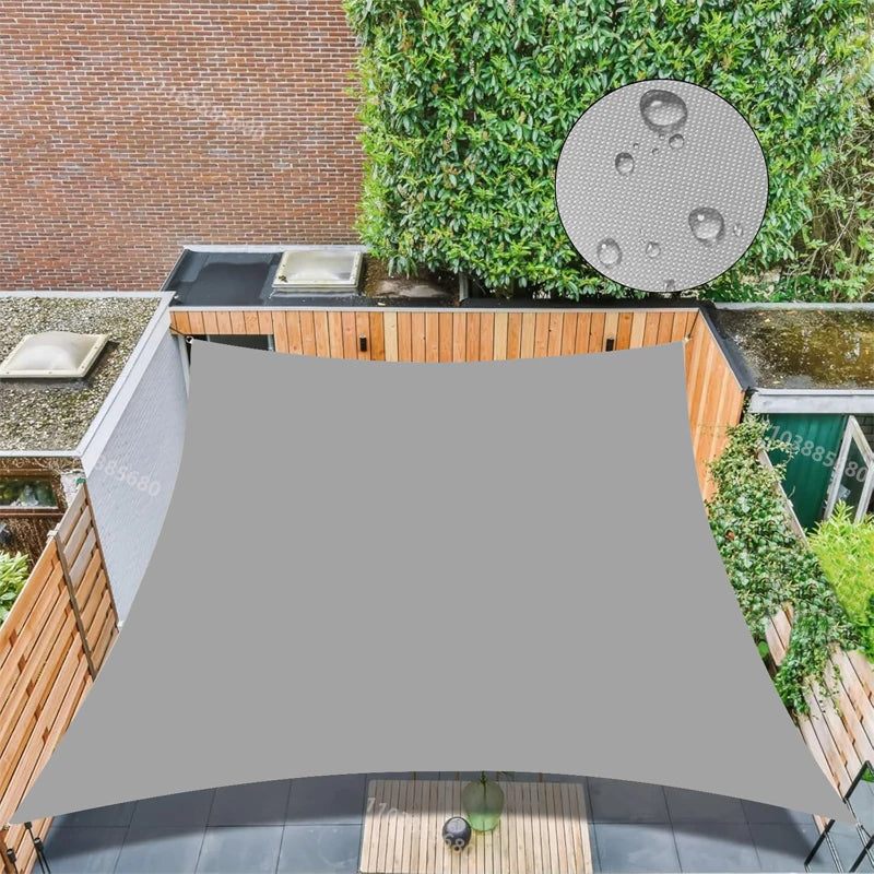 Outdoor Awnings Waterproof Sun Shade Sail Garden Canopi For Terrace Car Canvas Awning Rectangle Pool Sun-Shelter Sunshade Sail