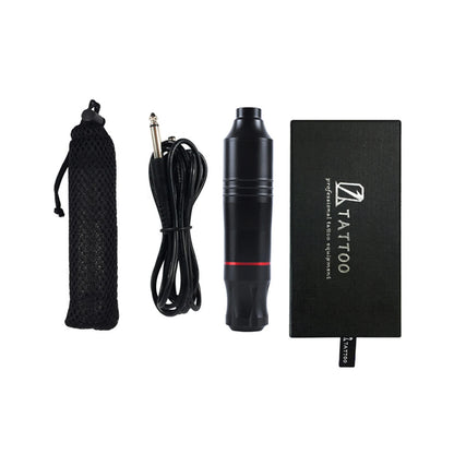 Kit de tatuaje, máquina rotativa, pluma, agujas, tintas, fuente de alimentación, pedal para principiantes.