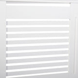 Wood Radiator Cover Cabinet White Horizontal Slat Heater Covers Modern Tall Radiator Shelf