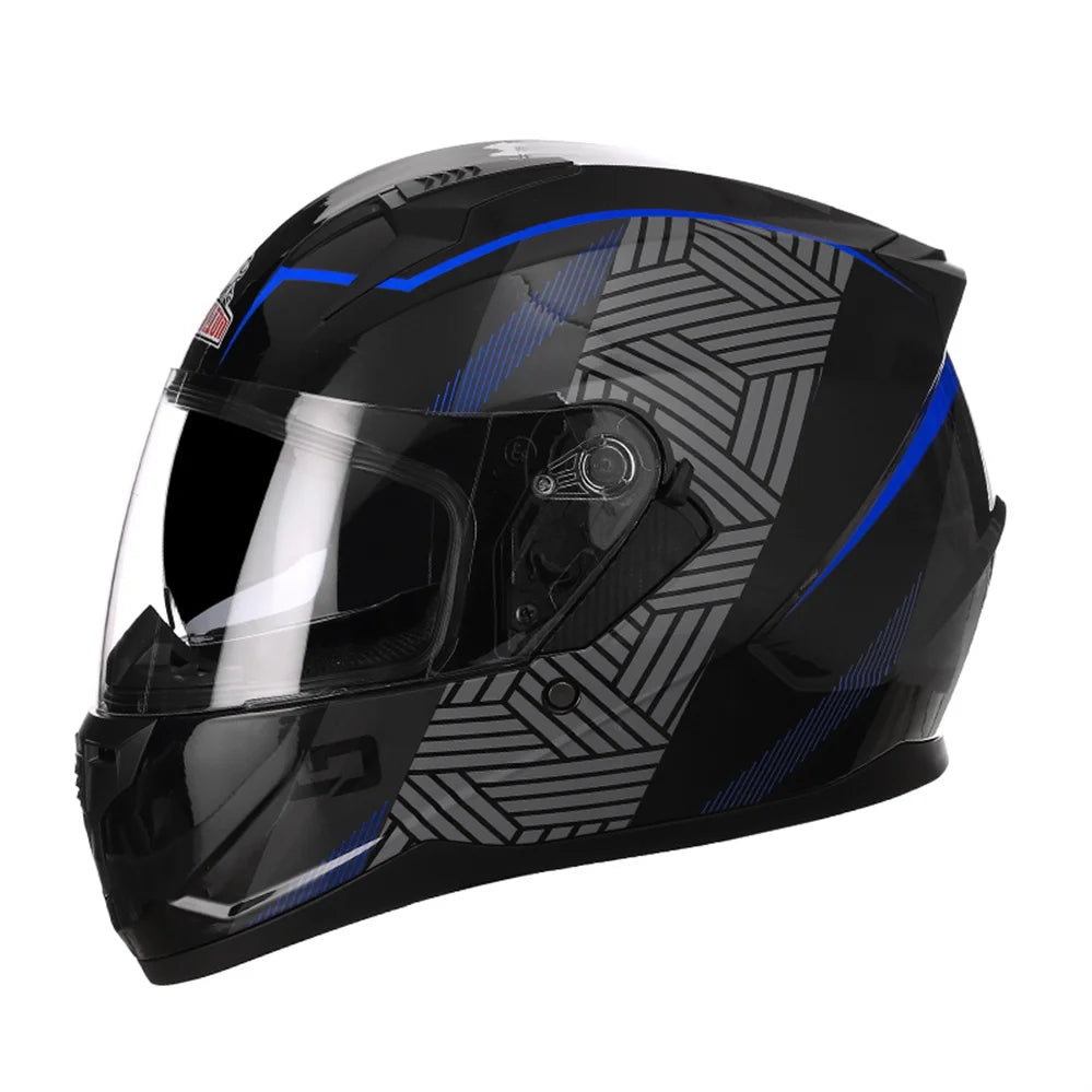 Motorcycle Helmet Full Face Double Lens Capacete Professional Men Women Four Seasons DOT ECE Approved Safety Protective Casco