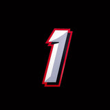 Motorcycle Racing Arabic Numbers Stickers DIY Refit Reflective Sticker Number Helmet Car Styling 3D Realistic Motorcycle Decals