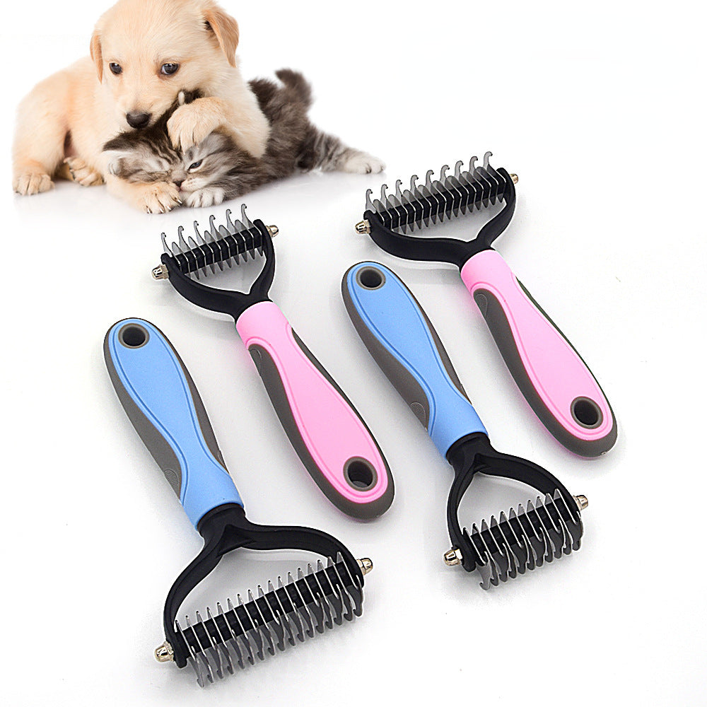 Cepillo profesional para quitar el pelo de mascotas, removedor de nudos, peine para cachorros y gatos, suministros para el cuidado de perros.