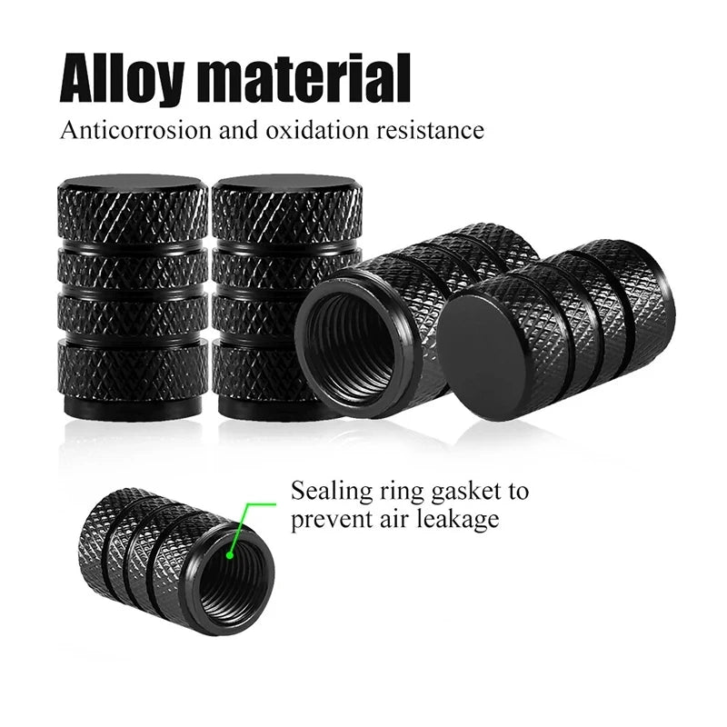 For Automobiles Motorcycles Trucks Bikes Aluminum Alloy Car Wheel Tire Valve Caps Tyre Rim Stem Covers Airdust Waterproof
