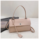 Casual Large Capacity Lychee Pattern Single Shoulder Slant Cross Bag Versatile Underarm Bag Simple Stylish Tote Bag
