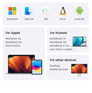 UGREEN Keyboard Wireless Bluetooth 5.0 2.4G Russian/Korean/EN 99 Keycaps For MacBook iPad PC Tablet USB C Rechargeable Keyboard