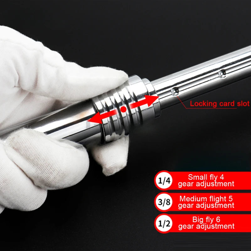 12pcs Socket Ratchet Handle Wrench Set 1/4 3/8 1/2 Spanner Kit With Extension Rod and 10 Common Sockets Car Repair Hand Tools