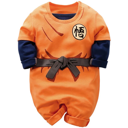 Mono de algodón 100 % de manga larga para bebé, niño y niña, disfraz de cosplay de dibujos animados para recién nacido de 0 a 18 meses