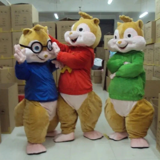 New MINISO Disney Alvin And The Chipmunks Chipmunks Mascot Costume Advertising Ceremony Fancy Dress Party Animal Carnival Performance