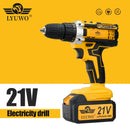 LYUWO Rechargeable Electric Hand Drill, Pistol Drill, Electric Screwdriver, Household Impact Hand Drill Tool,Use MT Battery