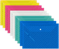 10 PCS Plastic Folders for Document, A4 Size Plastic Envelopes with Snap Closure, Clear File Folders Bags for School Office