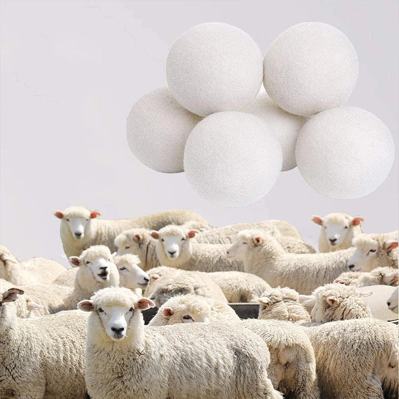 Bola de secado de lana antienredos, estática, extragrande, con estampado de animales, para lavandería, fieltro, para quitar 