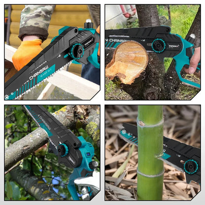 YOFIDRA Brushless 8 inch Electric Pruning Saw Cordless Chainsaw Rechargeable Woodworking Saw Power Tool For Makita 18V Battery