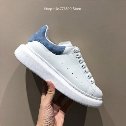 New all-match fashion white shoes men and women thick-soled height-increasing shoes casual couple sports shoes