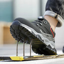 Anti-Piercing Steel Toe Safety Shoes, Certified Work Boots, Oilproof Slip Resistant for Construction & Industrial Shoes for Men