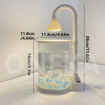 Starter Kit Small Fish Tank Fighting Fish Tank Tabletop Turtle Tank Goldfish Tank With Light Party Gift Idea For Kids