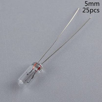 5mm, 4mm, 3mm, 12v, mini light bulb, tungsten lamp with switch button indicator, 25pcs 