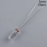 5mm, 4mm, 3mm, 12v, mini lâmpada, lâmpada de tungstênio com indicador do botão do interruptor, 25pcs