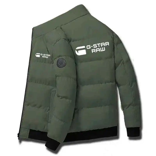 Parka gruesa y cálida con cremallera para hombre, abrigo informal, cortavientos de algodón, acolchada y con cremallera, para invierno, 2024
