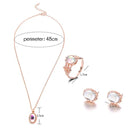 1 Set Jewelry Set Stylish Vintage Amazing Charming Necklace Earrings Ring Jewelry Set for Daily Life