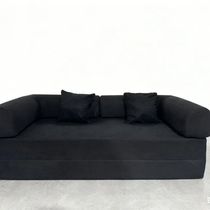 Italian Compressed Sofa Minimalist Retro Corduroy Sofa Bed Lounge Modular Couch Foldable Washable Customizable for Living Room