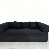 Italian Compressed Sofa Minimalist Retro Corduroy Sofa Bed Lounge Modular Couch Foldable Washable Customizable for Living Room