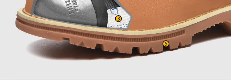 Zapatos de trabajo para hombre, zapatos de seguridad impermeables, botas de cuero antichispas para hombre, zapatos de soldador antideslizantes y antiperforación para hombre, zapatos de trabajo negros.