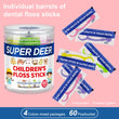60pcs Kids Dental Floss Picks Cartoon Shape Teeth Cleaning Toothpicks Individual Pack Oral Care Dental Flosser for Children