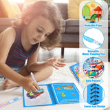 1pc Reusable Water Drawing Book Magic Water Book Mess-Free Magic Painting Pad with Refillable Water Pen Learning  Education Toy