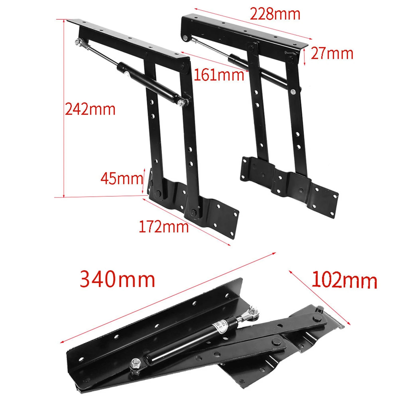 Mecanismo de bisagra hidráulica, Hardware de elevación superior, 2x práctico mecanismo de mesa de centro, Hardware, marco de elevación superior, muebles