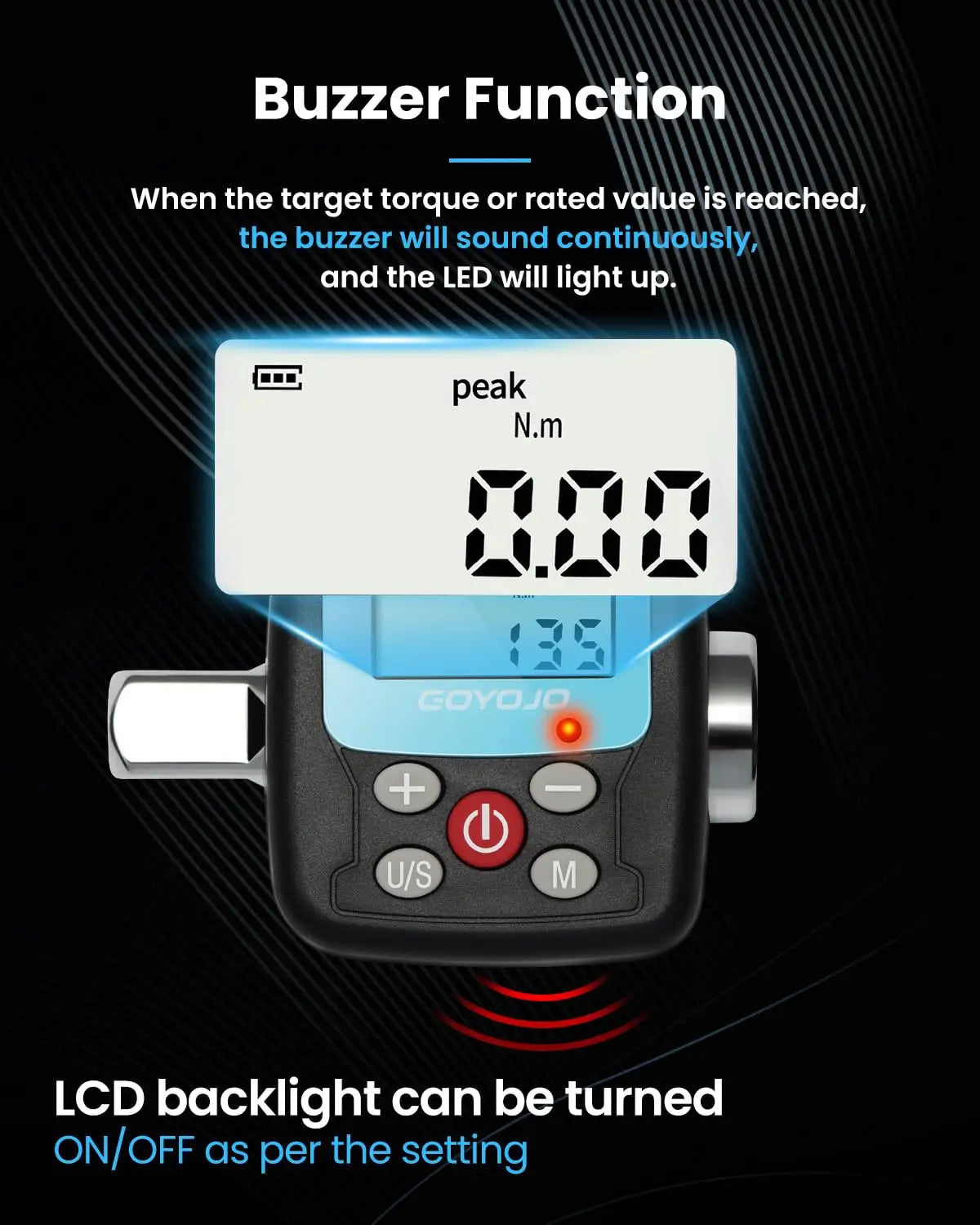 Llave dinamométrica digital profesional de 1/4'', 3/8'' y 1/2'', adaptador de torsión electrónico para reparación de bicicletas y automóviles. Juego de herramientas manuales.