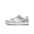 Tênis infantil Nike Dunk Grey confortável diário de cano baixo cinza e branco para crianças pequenas e médias