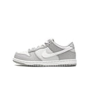 Tênis infantil Nike Dunk Grey confortável diário de cano baixo cinza e branco para crianças pequenas e médias