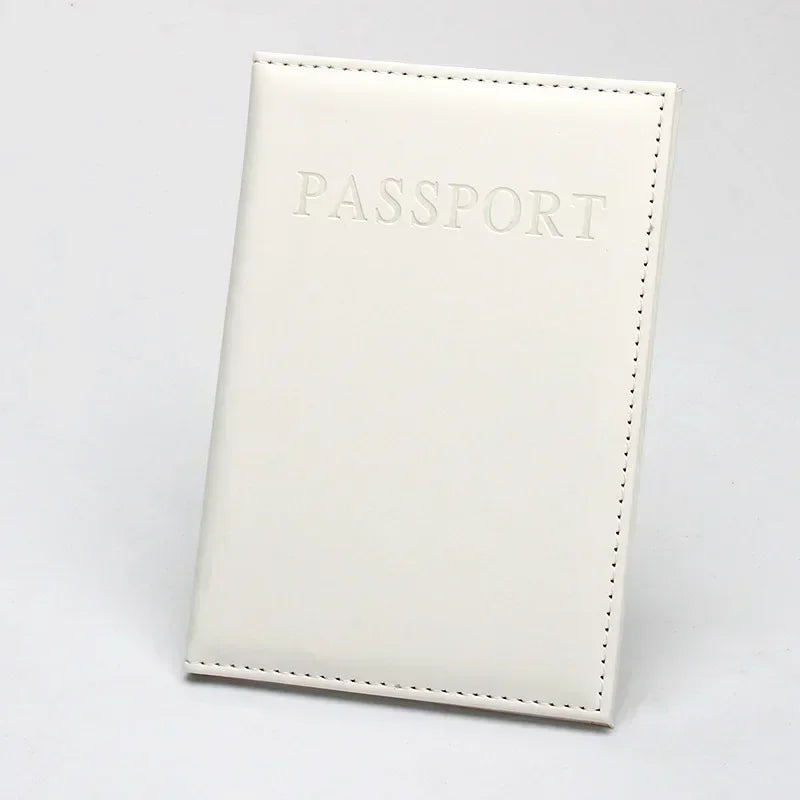 Fashion Women Men Passport Cover Pu Leather Solid color Travel ID Credit Card Passport Holder Packet Wallet Purse Bags Pouch