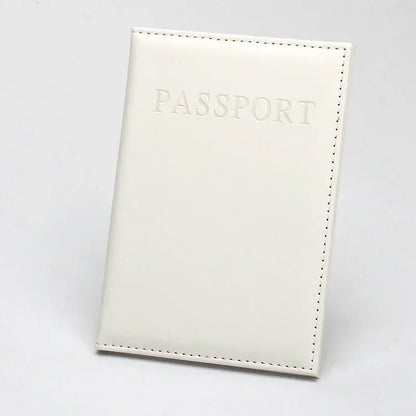 Fashion Women Men Passport Cover Pu Leather Solid color Travel ID Credit Card Passport Holder Packet Wallet Purse Bags Pouch