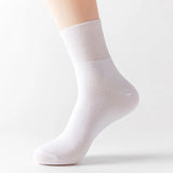 5 Pairs Plus Size EUR 45-50 Prevent Varicose Veins Socks Mens Diabetics Patients Cotton Loose Mouth Sock Man Women Comfort Meias