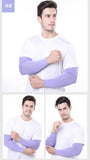 2Pcs Unisex Cooling Arm Sleeves Cover Sports Running UV Sun Protection Outdoor Men Fishing Cycling Sleeves for Hide Tattoos