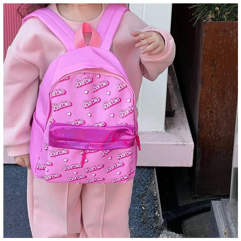 Kawaii Barbie Cartoon Anime Fashion Backpack Girl Barbie Princess Backpack Cute Kindergarten Kids Schoolbag Gift Toys