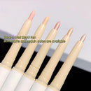 Caneta de bicho-da-seda de cabeça dupla fosca perolada fina flash iluminando sombra caneta contorno sob pálpebra para caneta