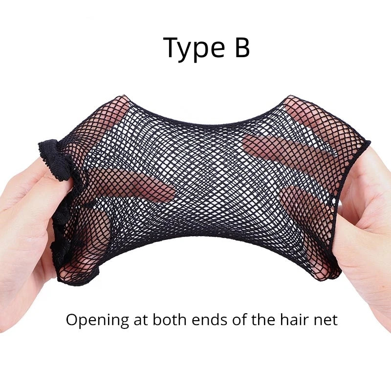 Touca de peruca de malha preta para cabelos longos, cabelos curtos, touca de cabelo para perucas, rede de cabelo