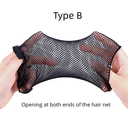 Touca de peruca de malha preta para cabelos longos, cabelos curtos, touca de cabelo para perucas, rede de cabelo
