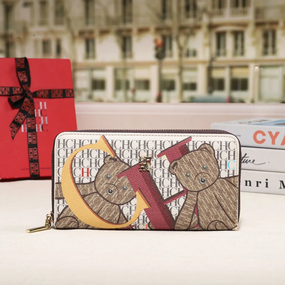 CH Premium Folding Printed Monogrammed Design High Quality Luxury Women's Handbags Square Wallet Classic Vintage Design Fashion