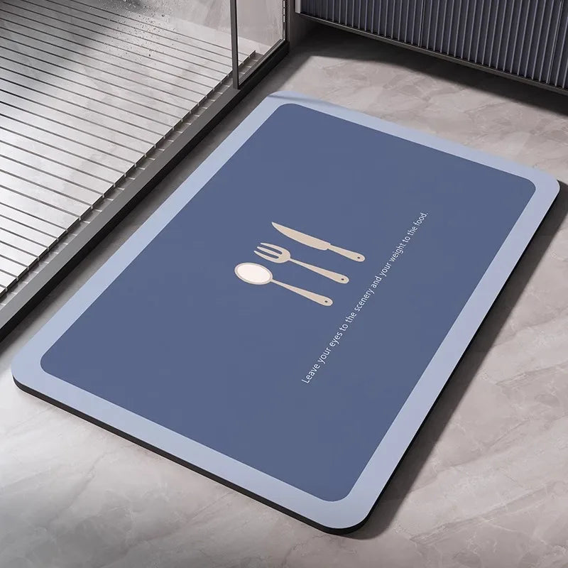 Alfombra de baño de tierra de diatomeas, absorbente, antideslizante, de secado rápido, lavable