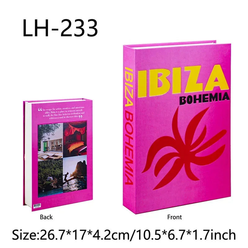 Travel Series Fake Book Decoration Coffee Table Living Room Fashion Fake Book Storage Box Decor Model Room IBIZA CAPRI