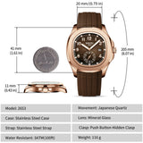 NIBOSI Luxury Men‘s Watches Business Waterproof Male Clock Luminous Silicone Band Date Square Quartz Man Watches Reloj Hombre