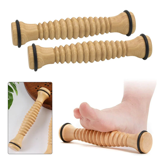 Wooden Exercise Roller Sport Injury Gym Body Leg Foot Trigger Point Muscle Roller Sticks Massager For Feet Massage Health Care