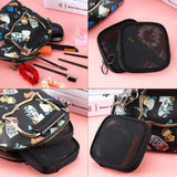 Transparent Mini Cosmetic Bag Small Travel Black Mesh Simple Makeup Bags Girl Storage Toiletry Wash Lipstick Cases