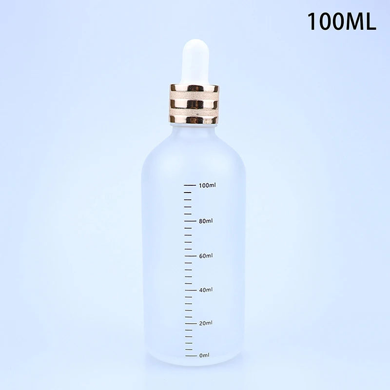 5ml-100ml Dropper Bottles With Scale Reagent Eye Drop Sanding Glass Aromatherapy Liquid Pipette Bottle Refillable Bottles Travel