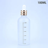 5ml-100ml Dropper Bottles With Scale Reagent Eye Drop Sanding Glass Aromatherapy Liquid Pipette Bottle Refillable Bottles Travel