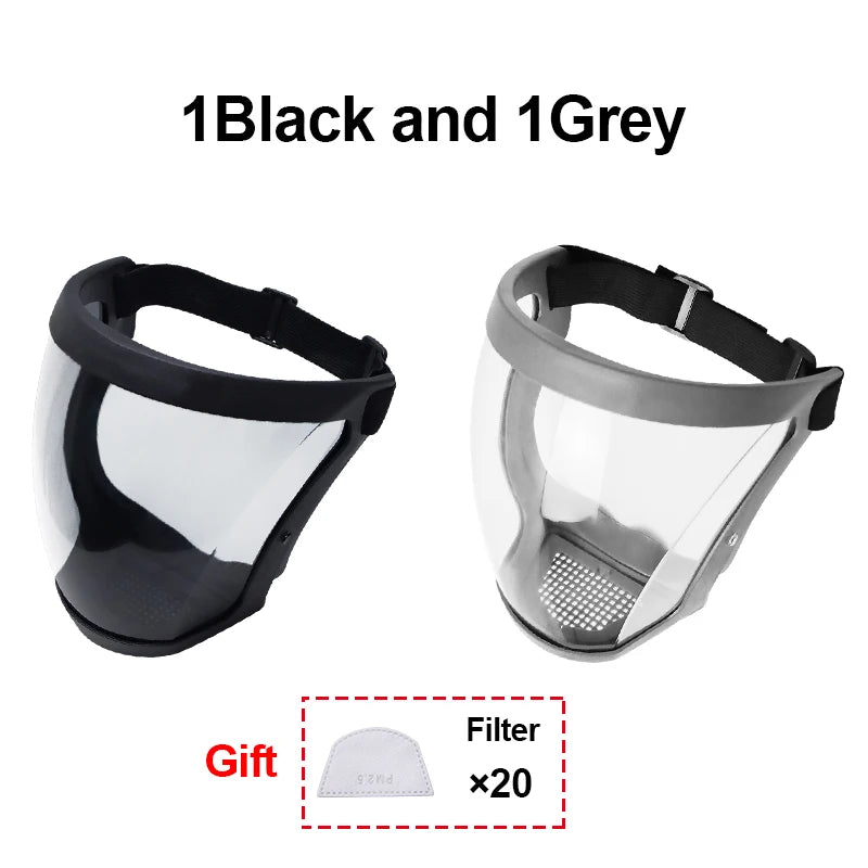 Máscara protectora de trabajo transparente, protector facial transparente, pantalla protectora, accesorios de cocina, gadgets 